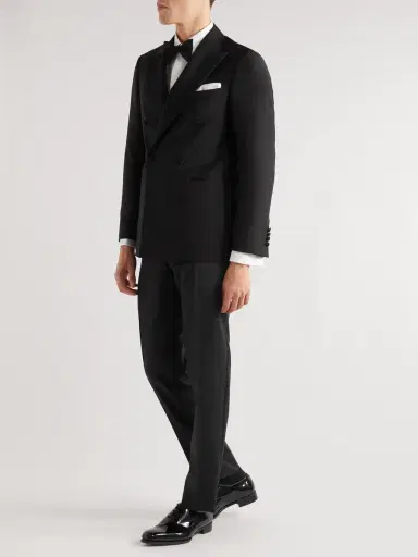 Canali Straight-Leg Striped Wool Tuxedo Trousers - Men | Thumbnail 2 Canali Straight-Leg Striped Wool Tuxedo Trousers - Men | Thumbnail 2