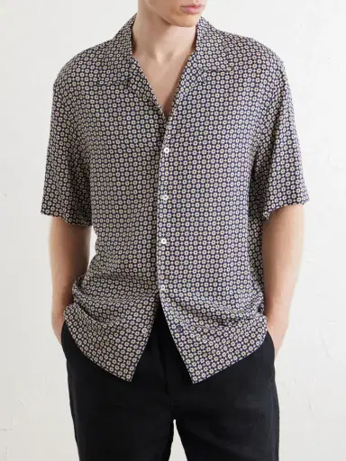 A.P.C. Bennet Printed Crepe de Chine Shirt - Men | Thumbnail 3 A.P.C. Bennet Printed Crepe de Chine Shirt - Men | Thumbnail 3