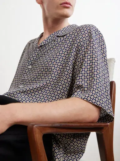A.P.C. Bennet Printed Crepe de Chine Shirt - Men | Thumbnail 5 A.P.C. Bennet Printed Crepe de Chine Shirt - Men | Thumbnail 5