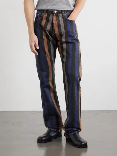 Versace Straight-Leg Striped Jeans - Men | Thumbnail 3 Versace Straight-Leg Striped Jeans - Men | Thumbnail 3
