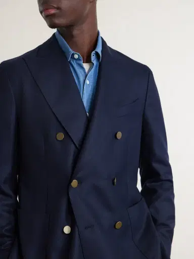 Boglioli Double-Breasted Virgin Wool-Hopsack Blazer - Men | Thumbnail 5 Boglioli Double-Breasted Virgin Wool-Hopsack Blazer - Men | Thumbnail 5