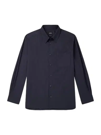 A.P.C. Malo Logo-Embroidered Organic Cotton-Poplin Shirt - Men | Thumbnail 1 A.P.C. Malo Logo-Embroidered Organic Cotton-Poplin Shirt - Men | Thumbnail 1
