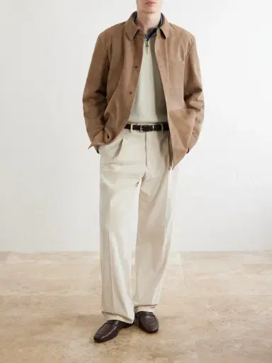 Canali Paneled Suede Overshirt - Men | Thumbnail 2 Canali Paneled Suede Overshirt - Men | Thumbnail 2