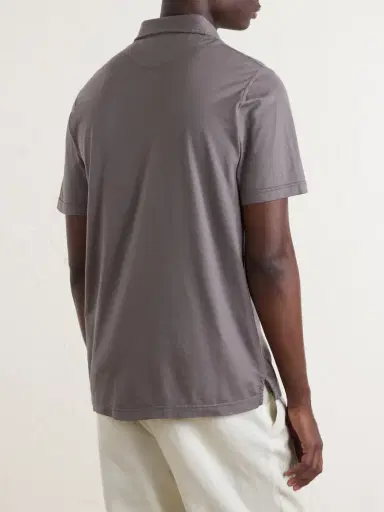 FEDELI Cotton-Jersey Polo Shirt - Men | Thumbnail 4 FEDELI Cotton-Jersey Polo Shirt - Men | Thumbnail 4