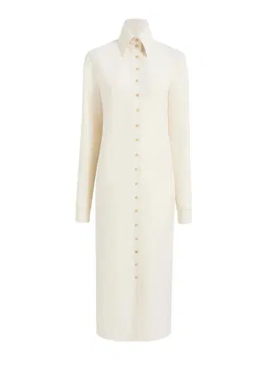 Khaite Ivanna Dress In Cream | Thumbnail 1 Khaite Ivanna Dress In Cream | Thumbnail 1