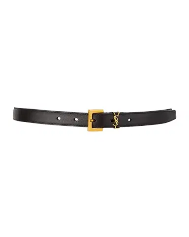 Saint Laurent YSL Monogram Leather Belt | Thumbnail 1 Saint Laurent YSL Monogram Leather Belt | Thumbnail 1