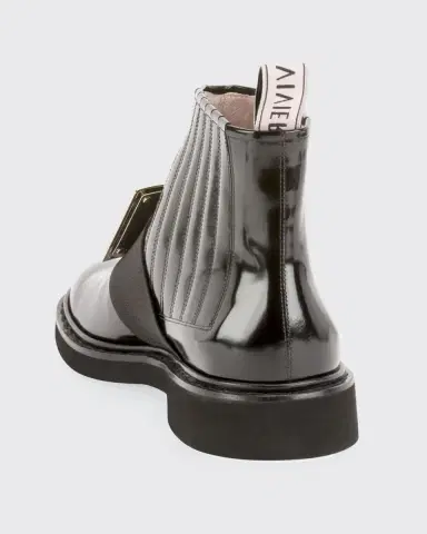 Roger Vivier Viv Ranger Patent Leather Pilgrim Buckle Booties | Thumbnail 2 Roger Vivier Viv Ranger Patent Leather Pilgrim Buckle Booties | Thumbnail 2