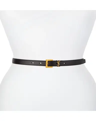 Saint Laurent YSL Monogram Leather Belt | Thumbnail 2 Saint Laurent YSL Monogram Leather Belt | Thumbnail 2