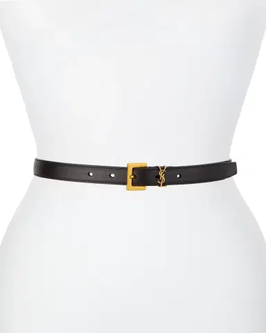 Saint Laurent YSL Monogram Leather Belt | Thumbnail 3 Saint Laurent YSL Monogram Leather Belt | Thumbnail 3