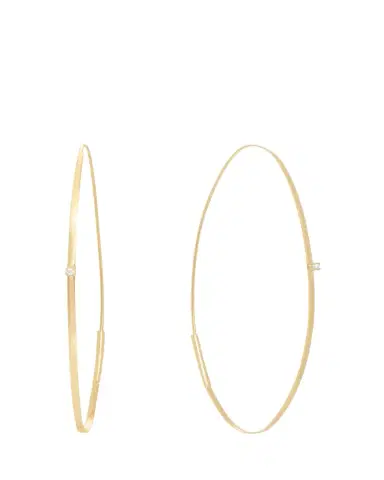 Lana Large 14K Oval Magic Hoop Earrings with Diamonds | Thumbnail 1 Lana Large 14K Oval Magic Hoop Earrings with Diamonds | Thumbnail 1