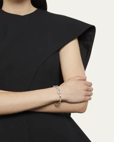 Marla Aaron Sterling Silver Babylock Bracelet with 14K White Gold All Stone Chubby Babylock | Thumbnail 2 Marla Aaron Sterling Silver Babylock Bracelet with 14K White Gold All Stone Chubby Babylock | Thumbnail 2