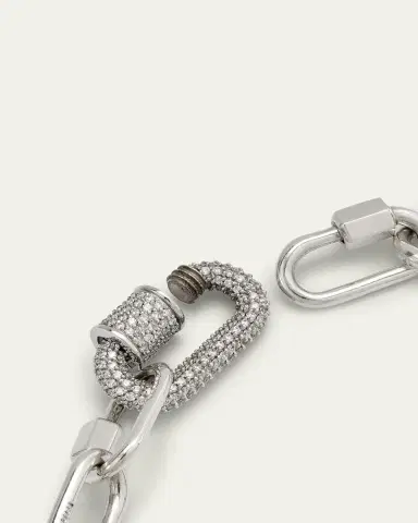 Marla Aaron Sterling Silver Babylock Bracelet with 14K White Gold All Stone Chubby Babylock | Thumbnail 4 Marla Aaron Sterling Silver Babylock Bracelet with 14K White Gold All Stone Chubby Babylock | Thumbnail 4