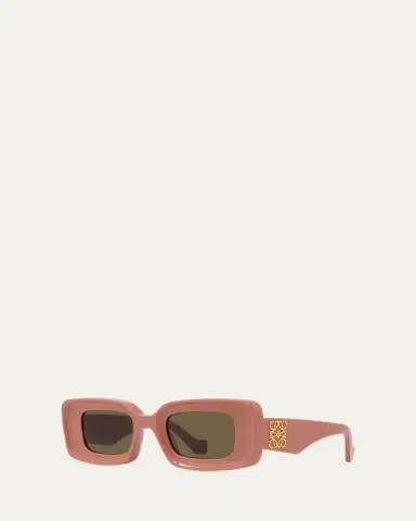 LOEWE Anagram Beveled Acetate Rectangle Sunglasses | Thumbnail 2 LOEWE Anagram Beveled Acetate Rectangle Sunglasses | Thumbnail 2