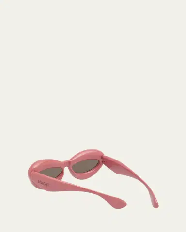 LOEWE Inflated Pink Acetate Cat-Eye Sunglasses | Thumbnail 3 LOEWE Inflated Pink Acetate Cat-Eye Sunglasses | Thumbnail 3