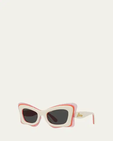 LOEWE Multicolor Acetate Butterfly Sunglasses | Thumbnail 2 LOEWE Multicolor Acetate Butterfly Sunglasses | Thumbnail 2