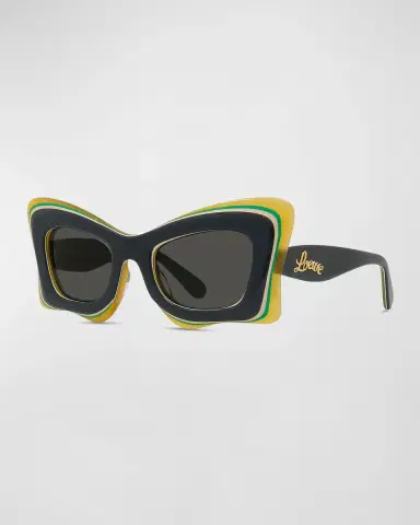 LOEWE Multicolor Acetate Butterfly Sunglasses | Thumbnail 2 LOEWE Multicolor Acetate Butterfly Sunglasses | Thumbnail 2