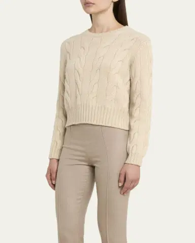 Loro Piana Napier Cashmere Cable-Knit Sweater | Thumbnail 4 Loro Piana Napier Cashmere Cable-Knit Sweater | Thumbnail 4