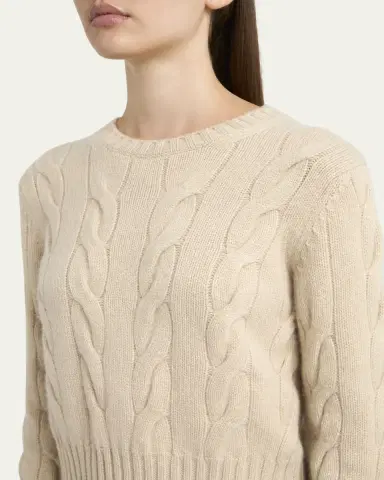 Loro Piana Napier Cashmere Cable-Knit Sweater | Thumbnail 5 Loro Piana Napier Cashmere Cable-Knit Sweater | Thumbnail 5