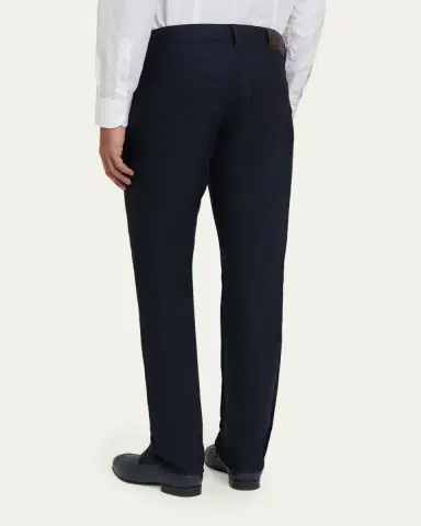 Brioni Men's Meribel Wool Flannel 5-Pocket Pants | Thumbnail 3 Brioni Men's Meribel Wool Flannel 5-Pocket Pants | Thumbnail 3