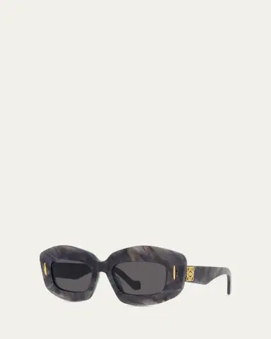Loewe Silver Screen Chunky Acetate Rectangle Sunglasses | Thumbnail 2 Loewe Silver Screen Chunky Acetate Rectangle Sunglasses | Thumbnail 2