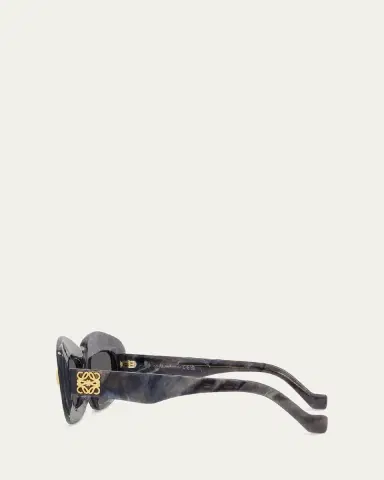 Loewe Silver Screen Chunky Acetate Rectangle Sunglasses | Thumbnail 3 Loewe Silver Screen Chunky Acetate Rectangle Sunglasses | Thumbnail 3