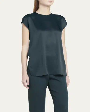 Giorgio Armani Short Sleeve Silk Blouse | Thumbnail 4 Giorgio Armani Short Sleeve Silk Blouse | Thumbnail 4