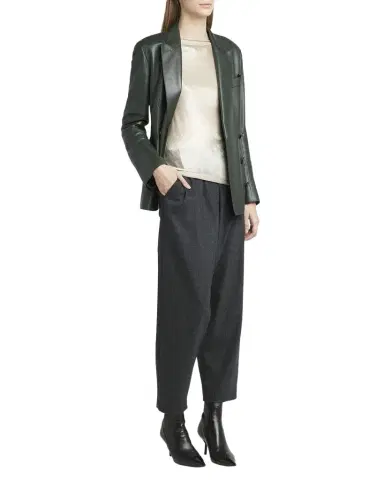 Giorgio Armani Tailored Leather Blazer Jacket | Thumbnail 1 Giorgio Armani Tailored Leather Blazer Jacket | Thumbnail 1