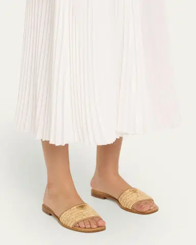 Prada Stuoia Raffia Easy Slide Sandals | Thumbnail 2 Prada Stuoia Raffia Easy Slide Sandals | Thumbnail 2