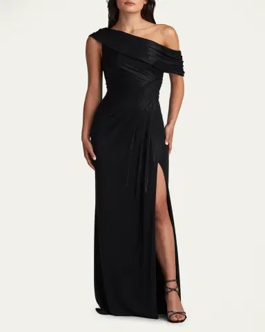 Tadashi Shoji Leary Draped One-Shoulder Gown | Thumbnail 2 Tadashi Shoji Leary Draped One-Shoulder Gown | Thumbnail 2