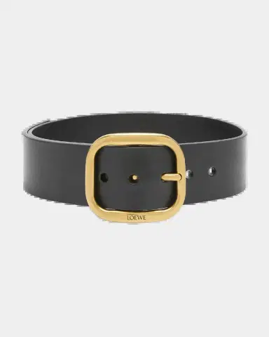 LOEWE Curved Buckle Leather Belt | Thumbnail 2 LOEWE Curved Buckle Leather Belt | Thumbnail 2