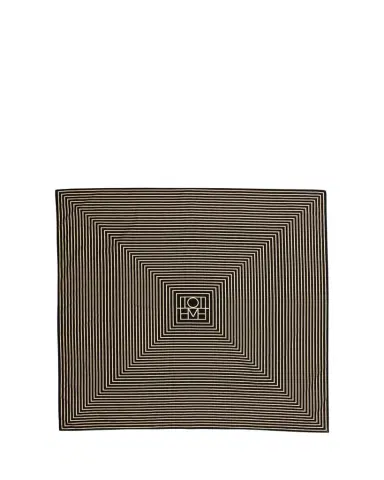 TOTEME Centered Monogram Silk Square Scarf | Thumbnail 1 TOTEME Centered Monogram Silk Square Scarf | Thumbnail 1