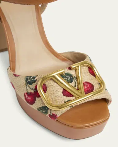 Valentino Garavani VLogo Cherry Ankle-Strap Platform Sandals | Thumbnail 3 Valentino Garavani VLogo Cherry Ankle-Strap Platform Sandals | Thumbnail 3