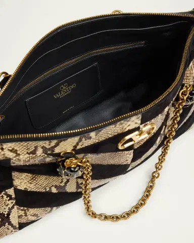 Valentino Garavani Panthea Medium Patchwork Chevron Shoulder Bag | Thumbnail 4 Valentino Garavani Panthea Medium Patchwork Chevron Shoulder Bag | Thumbnail 4