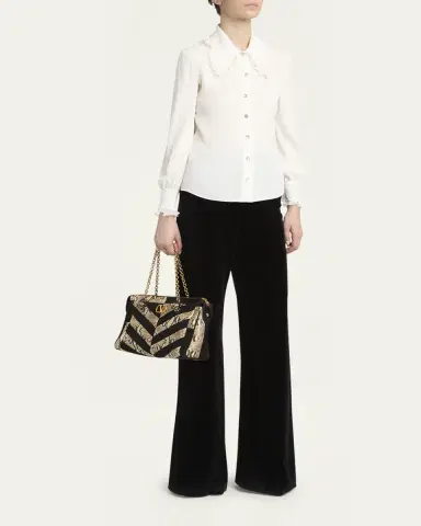 Valentino Garavani Panthea Medium Patchwork Chevron Shoulder Bag | Thumbnail 5 Valentino Garavani Panthea Medium Patchwork Chevron Shoulder Bag | Thumbnail 5
