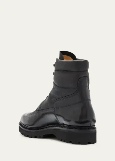 John Lobb Men's Peak Rubber-Sole Leather Lace-Up Boots | Thumbnail 4 John Lobb Men's Peak Rubber-Sole Leather Lace-Up Boots | Thumbnail 4