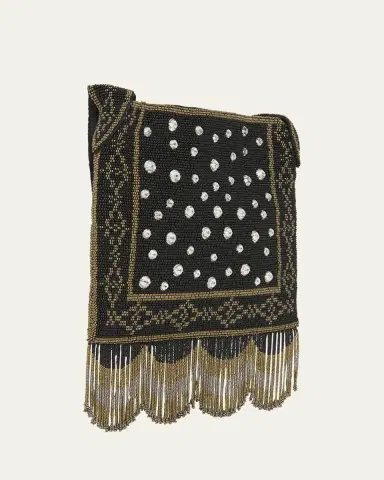 Valentino Garavani Nellcote Small Beaded Fringed Shoulder Bag | Thumbnail 3 Valentino Garavani Nellcote Small Beaded Fringed Shoulder Bag | Thumbnail 3