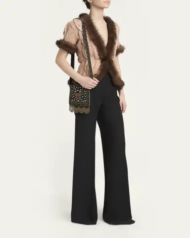 Valentino Garavani Nellcote Small Beaded Fringed Shoulder Bag | Thumbnail 5 Valentino Garavani Nellcote Small Beaded Fringed Shoulder Bag | Thumbnail 5