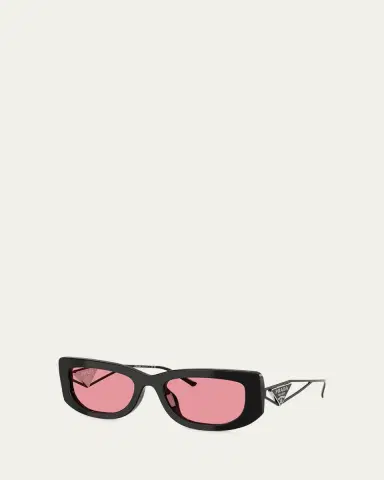 Prada Triangle Logo Rectangle Acetate & Metal Sunglasses | Thumbnail 2 Prada Triangle Logo Rectangle Acetate & Metal Sunglasses | Thumbnail 2