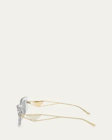 Prada Triangle Logo Rectangle Acetate & Metal Sunglasses | Thumbnail 5 Prada Triangle Logo Rectangle Acetate & Metal Sunglasses | Thumbnail 5