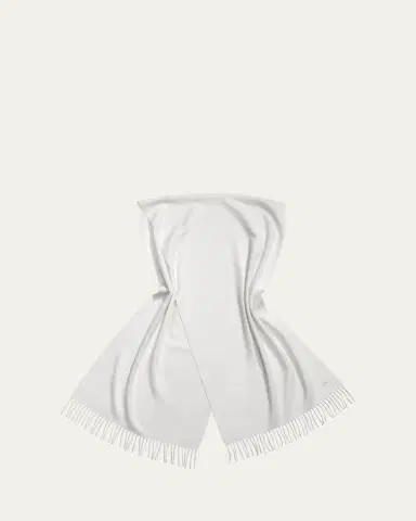 Loro Piana Cashmere Sciarpa Grande Fringe-Trim Scarf | Thumbnail 3 Loro Piana Cashmere Sciarpa Grande Fringe-Trim Scarf | Thumbnail 3