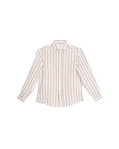 Brunello Cucinelli en's Wide Stripe Cotton Sport Shirt | Thumbnail 1 Brunello Cucinelli en's Wide Stripe Cotton Sport Shirt | Thumbnail 1