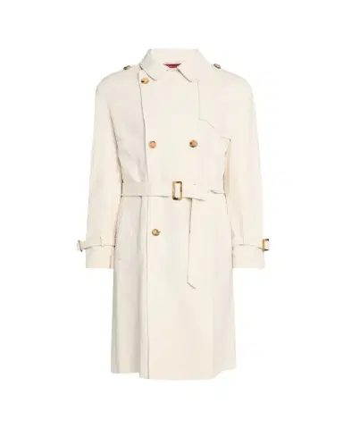 Brunello Cucinelli en's Belted Leather Double-Breasted Trench Coat | Thumbnail 1 Brunello Cucinelli en's Belted Leather Double-Breasted Trench Coat | Thumbnail 1