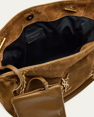 Saint Laurent Jamie 4.3 Medium YSL Tote Bag in Suede | Thumbnail 4 Saint Laurent Jamie 4.3 Medium YSL Tote Bag in Suede | Thumbnail 4