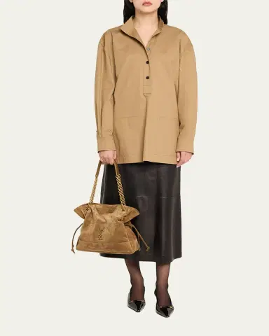 Saint Laurent Jamie 4.3 Medium YSL Tote Bag in Suede | Thumbnail 5 Saint Laurent Jamie 4.3 Medium YSL Tote Bag in Suede | Thumbnail 5