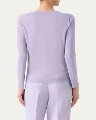 Akris Cashmere-Silk Fine Gauge Knit Sweater | Thumbnail 3 Akris Cashmere-Silk Fine Gauge Knit Sweater | Thumbnail 3