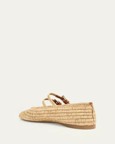 Prada Stuoia Raffia Dual Mary Jane Ballerina Flats | Thumbnail 2 Prada Stuoia Raffia Dual Mary Jane Ballerina Flats | Thumbnail 2