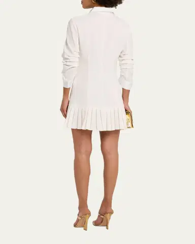 Cinq à Sept Luca Drapey Crepe Mini Shirtdress | Thumbnail 5 Cinq à Sept Luca Drapey Crepe Mini Shirtdress | Thumbnail 5