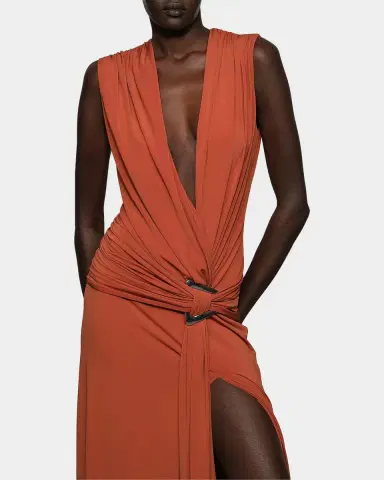 Et Ochs Jil Plunging Draped Column Gown | Thumbnail 5 Et Ochs Jil Plunging Draped Column Gown | Thumbnail 5
