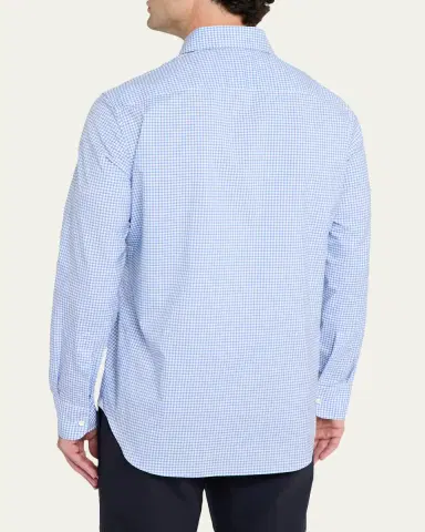 Bergdorf Goodman Men's Cotton Check Button-Down Shirt | Thumbnail 3 Bergdorf Goodman Men's Cotton Check Button-Down Shirt | Thumbnail 3