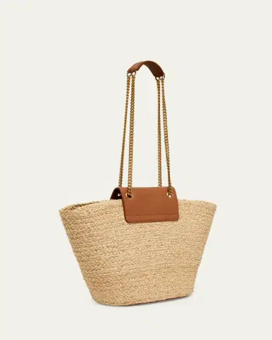 Saint Laurent Panier Tote Bag in Raffia | Thumbnail 3 Saint Laurent Panier Tote Bag in Raffia | Thumbnail 3